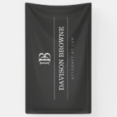 Professional Monogram donkergrijs Spandoek (Verticaal)