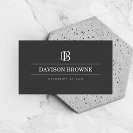 Professional Monogram donkergrijs Visitekaartje