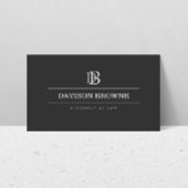 Professional Monogram donkergrijs Visitekaartje