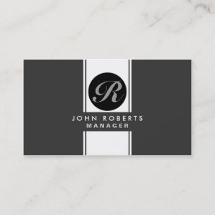 Professional Monogram Elegant Black Group Visitekaartje