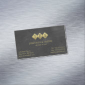Professional Monogram Elegant Lawyer Attorney Magnetisch Visitekaartje (Voorbeeld)