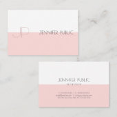 Professional Monogram Elegant Simple Plain Luxe Visitekaartje (Voorkant / Achterkant)