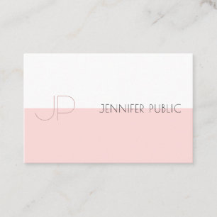 Professional Monogram Elegant Simple Plain Luxe Visitekaartje