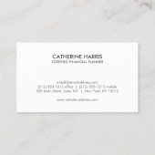 Professional Monogram Financial Advisor Taupe Visitekaartje (Achterkant)