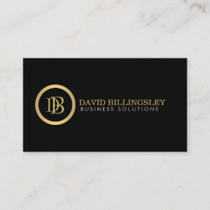 Professional Monogram Logo in Faux Gold II Visitekaartje
