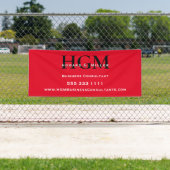 Professional Monogram Logo Red Black Business Spandoek (Insitu)