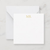 Professional Monogram Minimalist Plain Name Notitiekaartje (Voorkant)