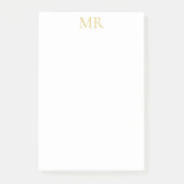 Professional Monogram Minimalist Plain Name Post-it® Notes (Voorkant)
