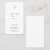 Professional Monogram Plain Elegant Modern Luxury Visitekaartje (Voorkant / Achterkant)