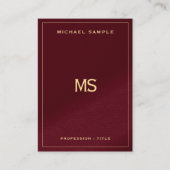 Professional Monogram QR Code Signature UV Matte Visitekaartje (Voorkant)