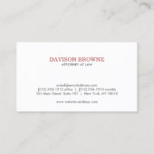 Professional Monogram Red Visitekaartje (Achterkant)