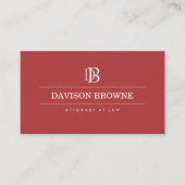 Professional Monogram Red Visitekaartje (Voorkant)