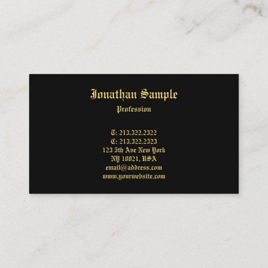 Professional Monogram Sjabloon klassieke oude stij Visitekaartje (Achterkant)