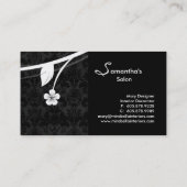 Professional Monogram Visitekaartje Floral Black (Achterkant)