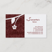 Professional Monogram Visitekaartje Floral Red (Achterkant)