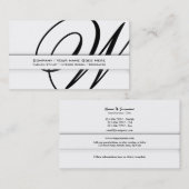 Professional monogram "W" bedrijf CUSTOM Visitekaartje (Voorkant / Achterkant)