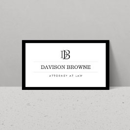 Professional Monogram zwart-wit Visitekaartje
