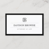 Professional Monogram zwart-wit Visitekaartje (Voorkant)