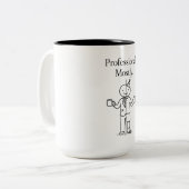 Professional. Mostly. – Funny Office Humor Coffee  Tweekleurige Koffiemok (Voorkant links)