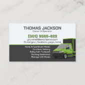 Professional Moving Services - Relocation Visitekaartje (Achterkant)