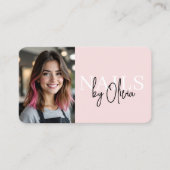 Professional Nail Artist Photo QR Code Visitekaartje (Voorkant)