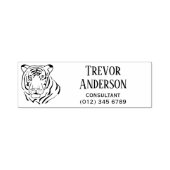 Professional Name and Contact Information Tiger Zelfinktende Stempel (Design)