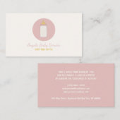 Professional Nanny Milk Bottle Visitekaartje (Voorkant / Achterkant)