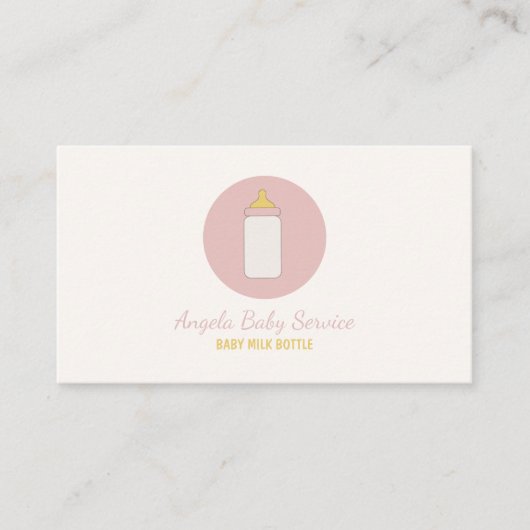 Professional Nanny Milk Bottle Visitekaartje (Voorkant)