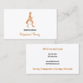 Professional Nanny Roos Gold Silhouette Babysitter Visitekaartje (Voorkant / Achterkant)