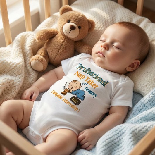 Professional Nap Taker: Funny & Cute Personalized Romper