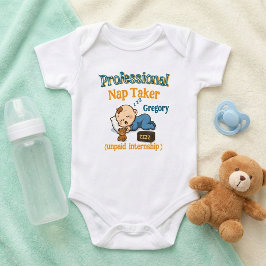 Professional Nap Taker: Funny & Cute Personalized Romper