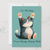 Professional Nap Taker Funny Sleeping Cat Aankondiging (Voorkant)