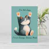 Professional Nap Taker Funny Sleeping Cat Aankondiging (Staand voorkant)