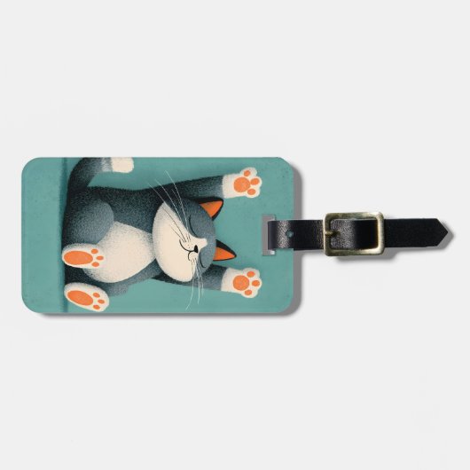 Professional Nap Taker Funny Sleeping Cat Bagagelabel (Voorkant horizontaal)