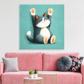 Professional Nap Taker Funny Sleeping Cat Canvas Afdruk (Insitu (Woonkamer))