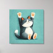 Professional Nap Taker Funny Sleeping Cat Canvas Afdruk (Voorkant)