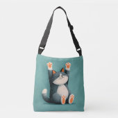 Professional Nap Taker Funny Sleeping Cat Crossbody Tas (Voorkant)