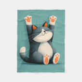 Professional Nap Taker Funny Sleeping Cat Fleece Deken (Voorkant)