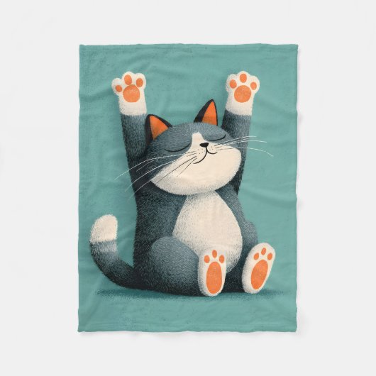 Professional Nap Taker Funny Sleeping Cat Fleece Deken (Voorkant)