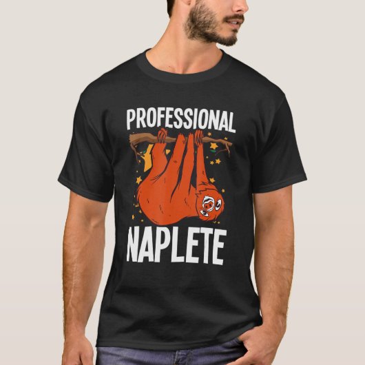Professional Napper Sloth Lazy Days Sleeping Sloth T-shirt (Voorkant)