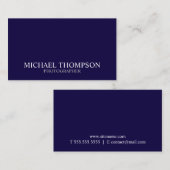 Professional Navy Blue en White Visitekaartje (Voorkant / Achterkant)