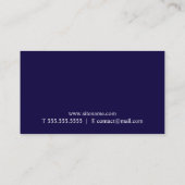 Professional Navy Blue en White Visitekaartje (Achterkant)