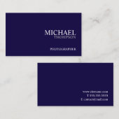 Professional Navy Blue en White Visitekaartje (Voorkant / Achterkant)