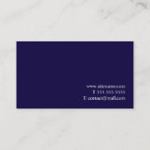 Professional Navy Blue en White Visitekaartje (Achterkant)