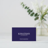 Professional Navy Blue en White Visitekaartje (Staand voorkant)