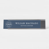 Professional Navy Blue Name Plate for Software Egr Bureau Naambordje (Voorkant)
