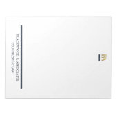 Professional Navy Gold Monogram Legal Desk Pad Notitieblok (Voorkant)