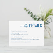 Professional Navy Minimalist Details Informatiekaartje (Staand voorkant)