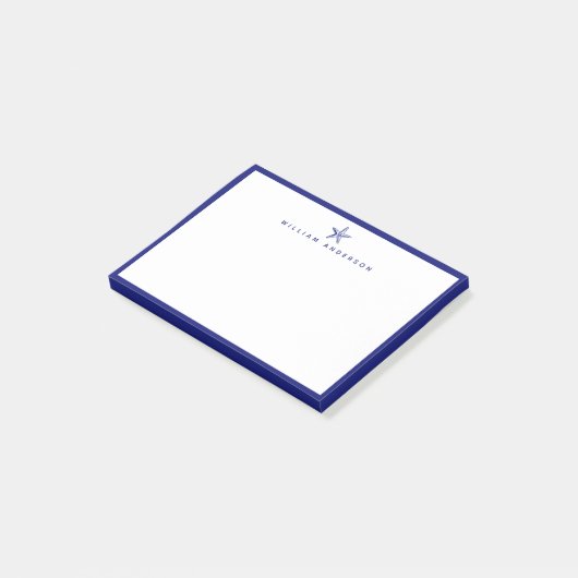 Professional Navy Nautical Post-it® Notes (Schuin)