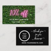 Professional Neon Grass Wall 10% korting op Kaart Visitekaartje (Voorkant / Achterkant)